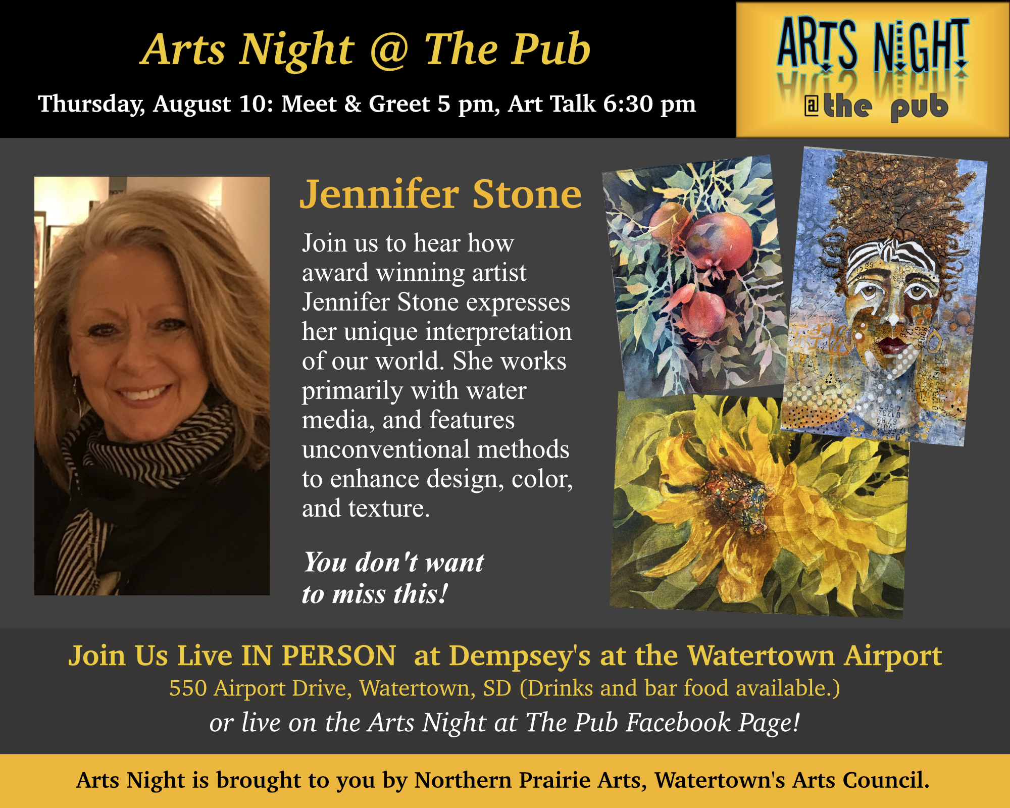 August Art's Night at the Pub